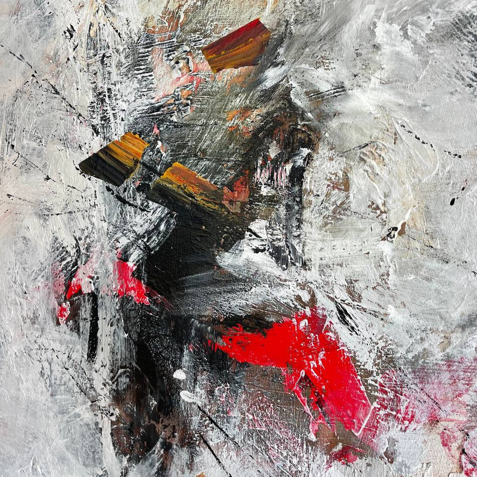 Elegant Artwork BEIGE VERTIGO 46"x46"