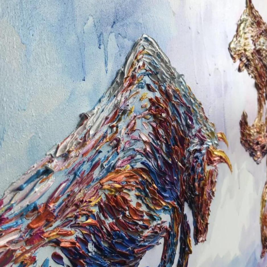 Animal impasto style painting RAISED RISKS