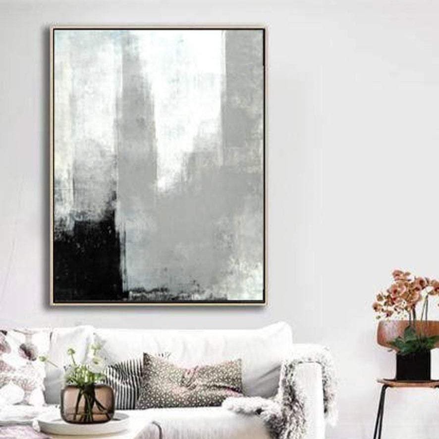 Neutral abstract monochrome art NEW YORK