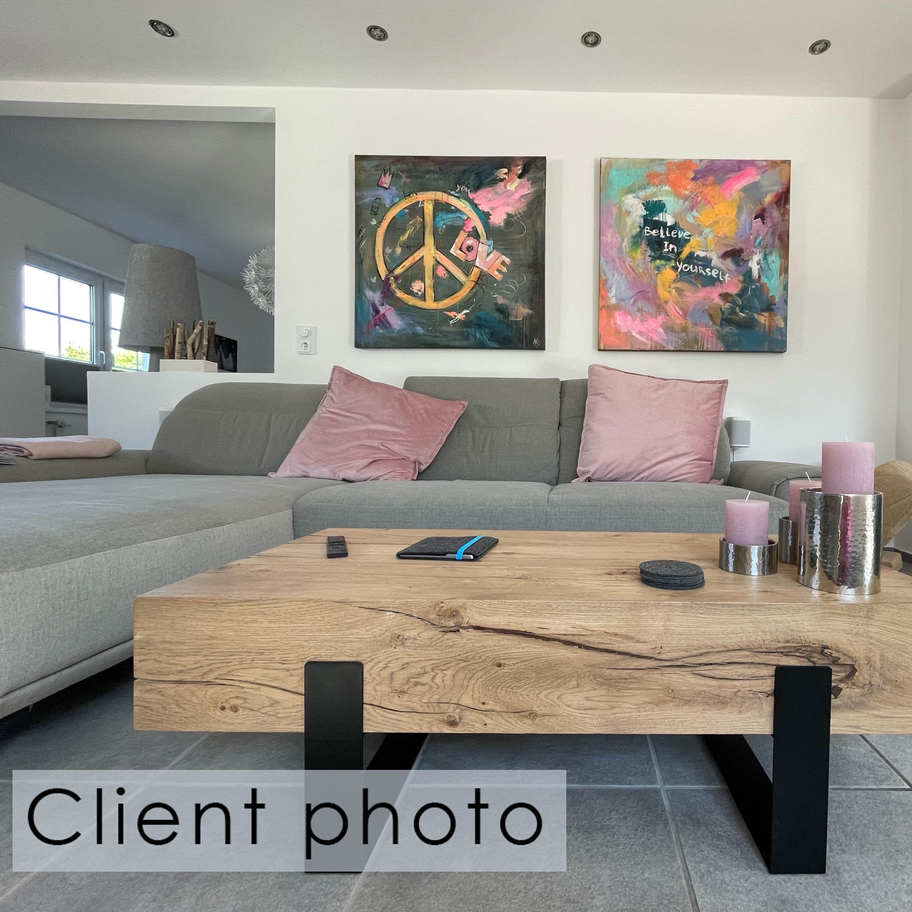 Vibrant contemporary abstract art BELIEVE IN YOURSELF