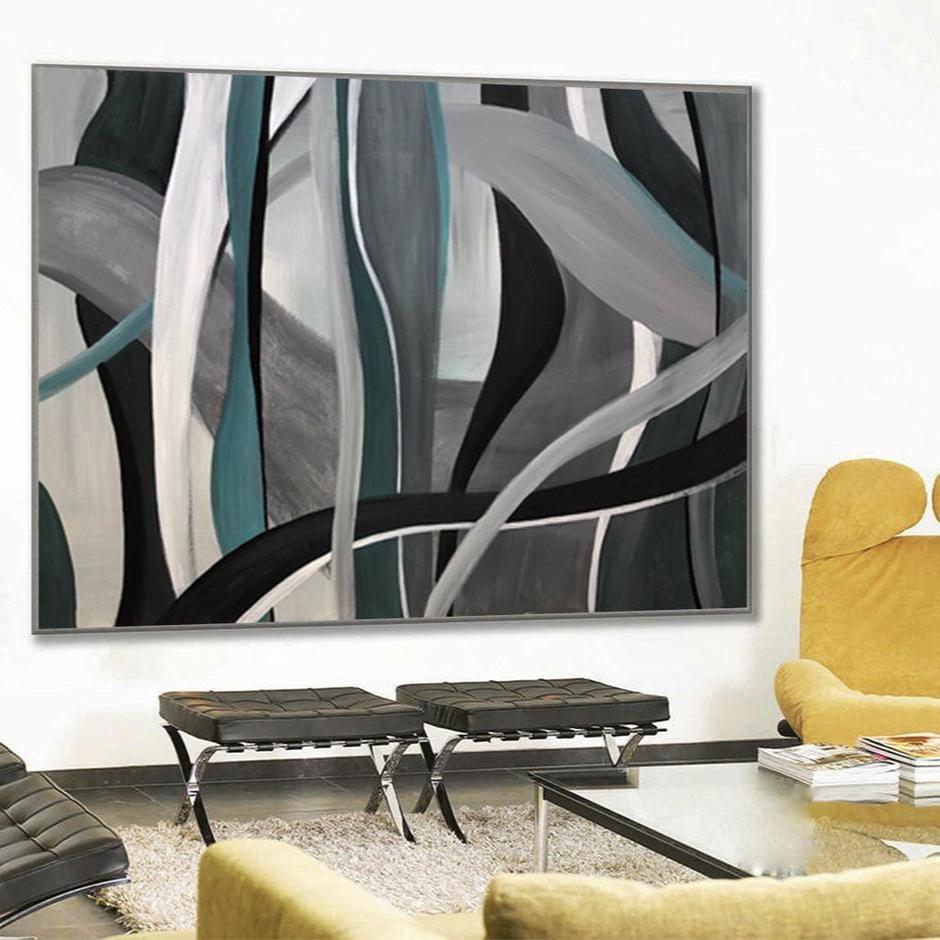 Modern geometric abstract paintings MELODY OF THE SEA