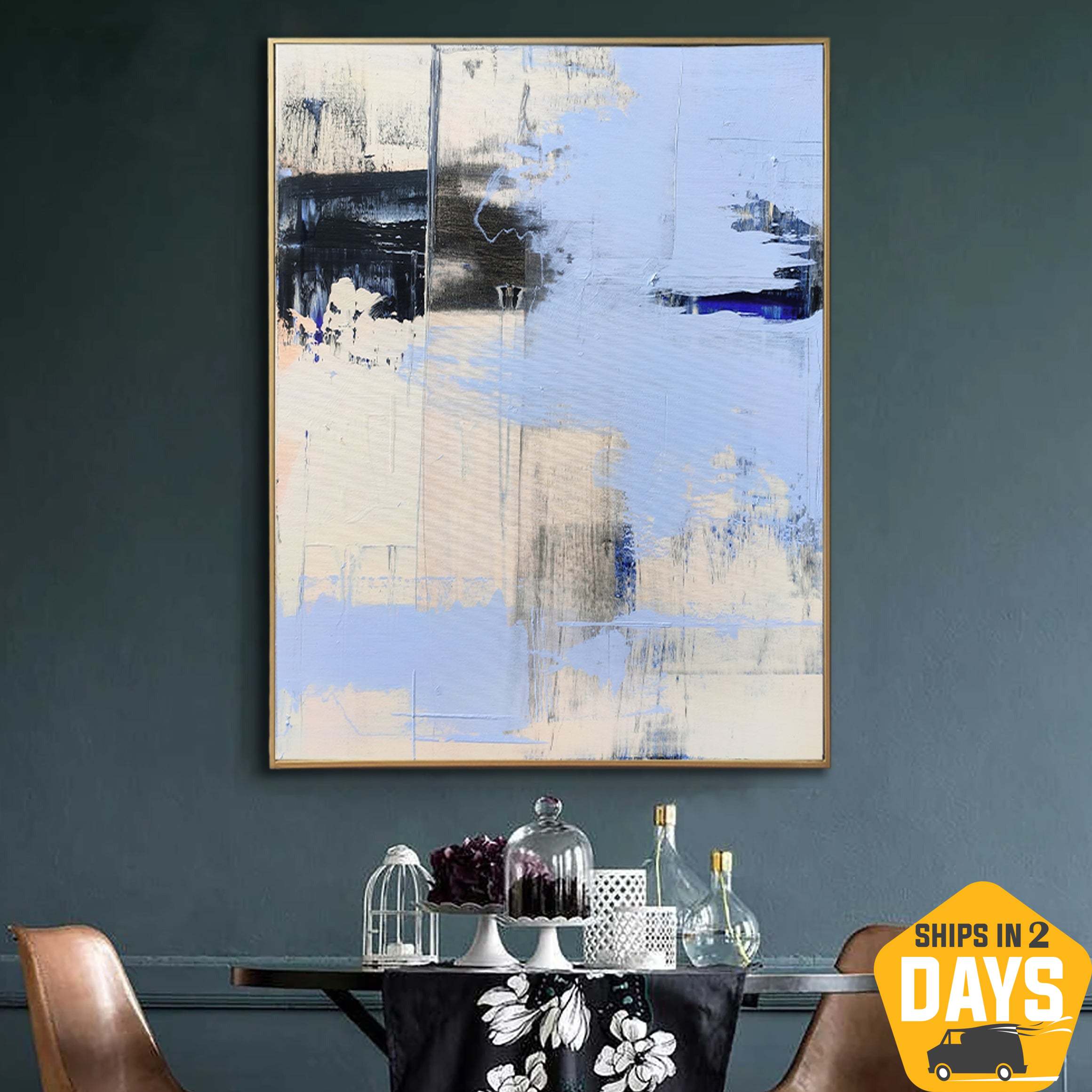 Abstract painting acrylic ASSOCIATION 114 39.37"x29.52"