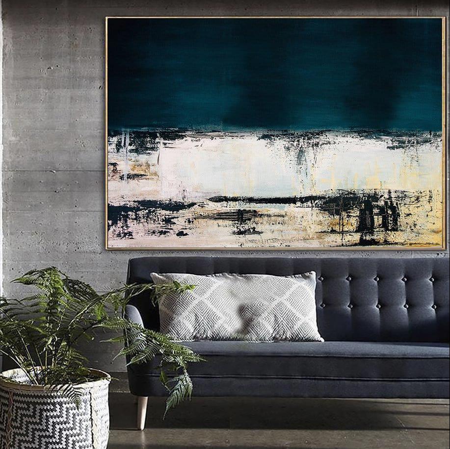 Canvas abstract painting acrylic ON THE BORDER OF TIME