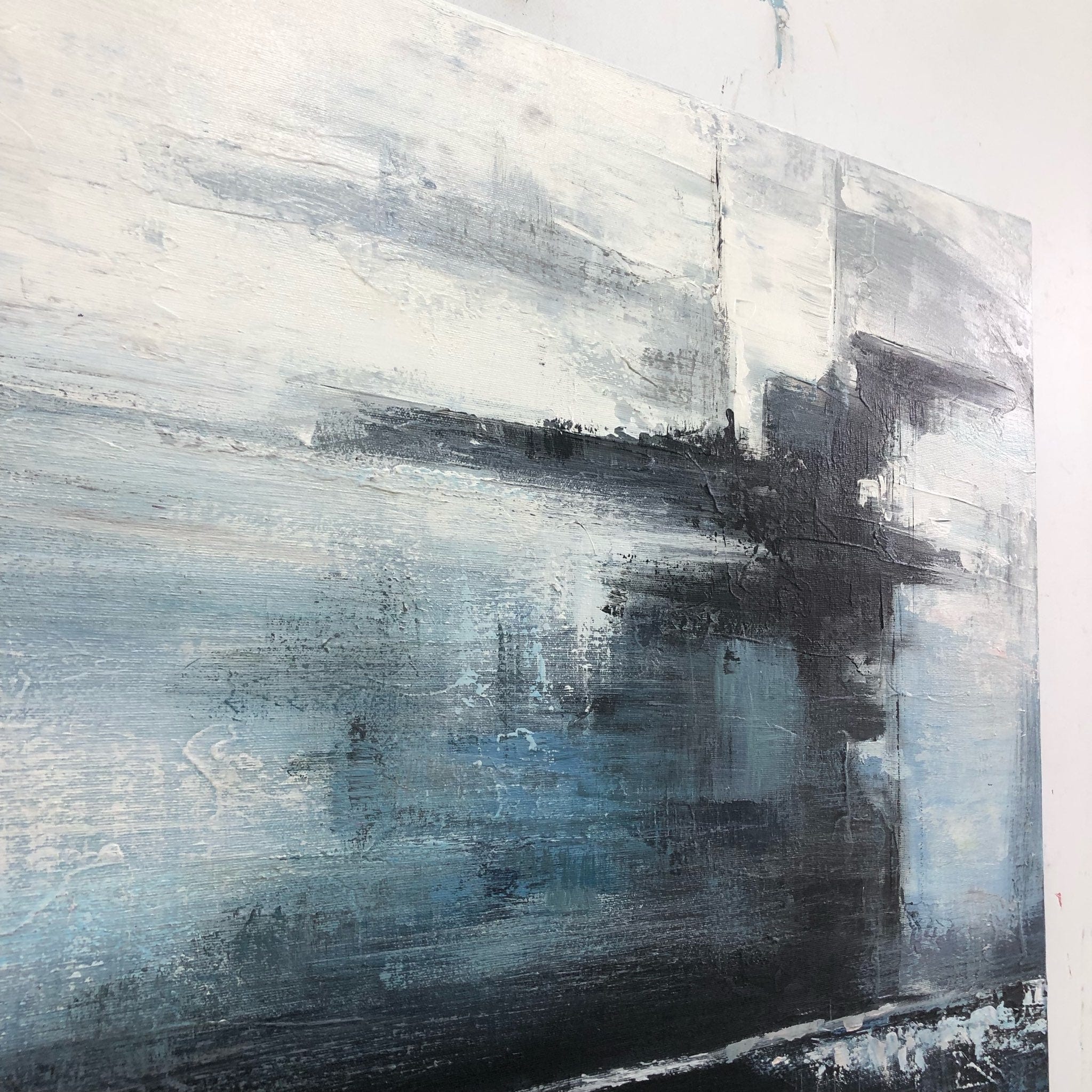 Dark blue abstract wall art WATER REFLECTION