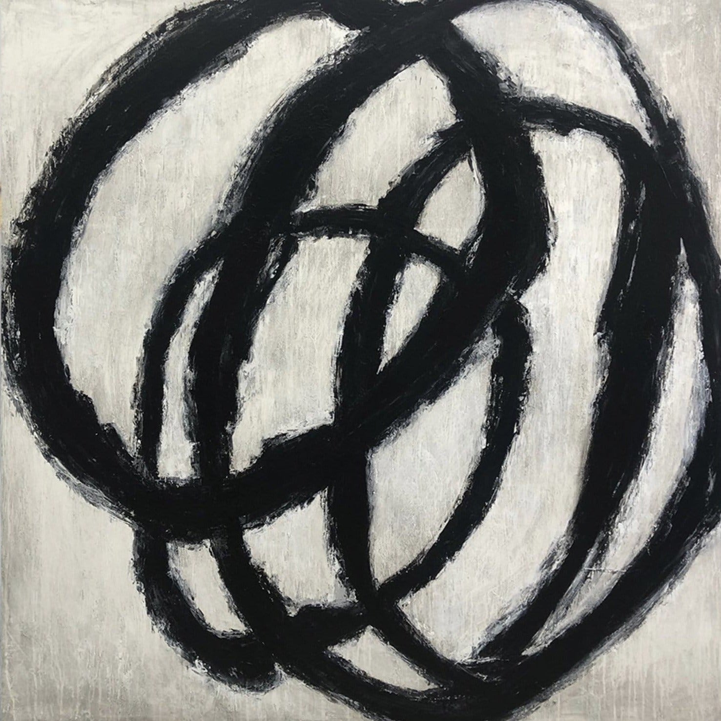 Black and white minimalist art CROP CIRCLES