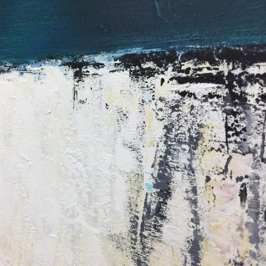 Canvas abstract painting acrylic ON THE BORDER OF TIME