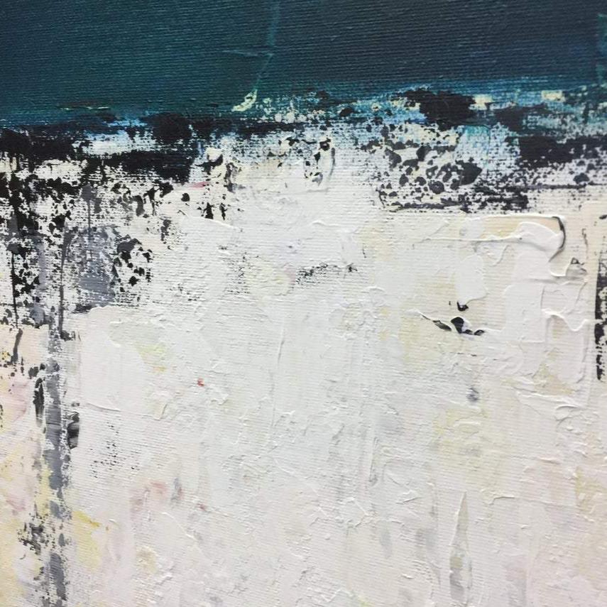 Canvas abstract painting acrylic ON THE BORDER OF TIME