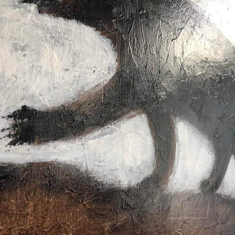 Animal abstract wall art BULL AGAINST BEAR