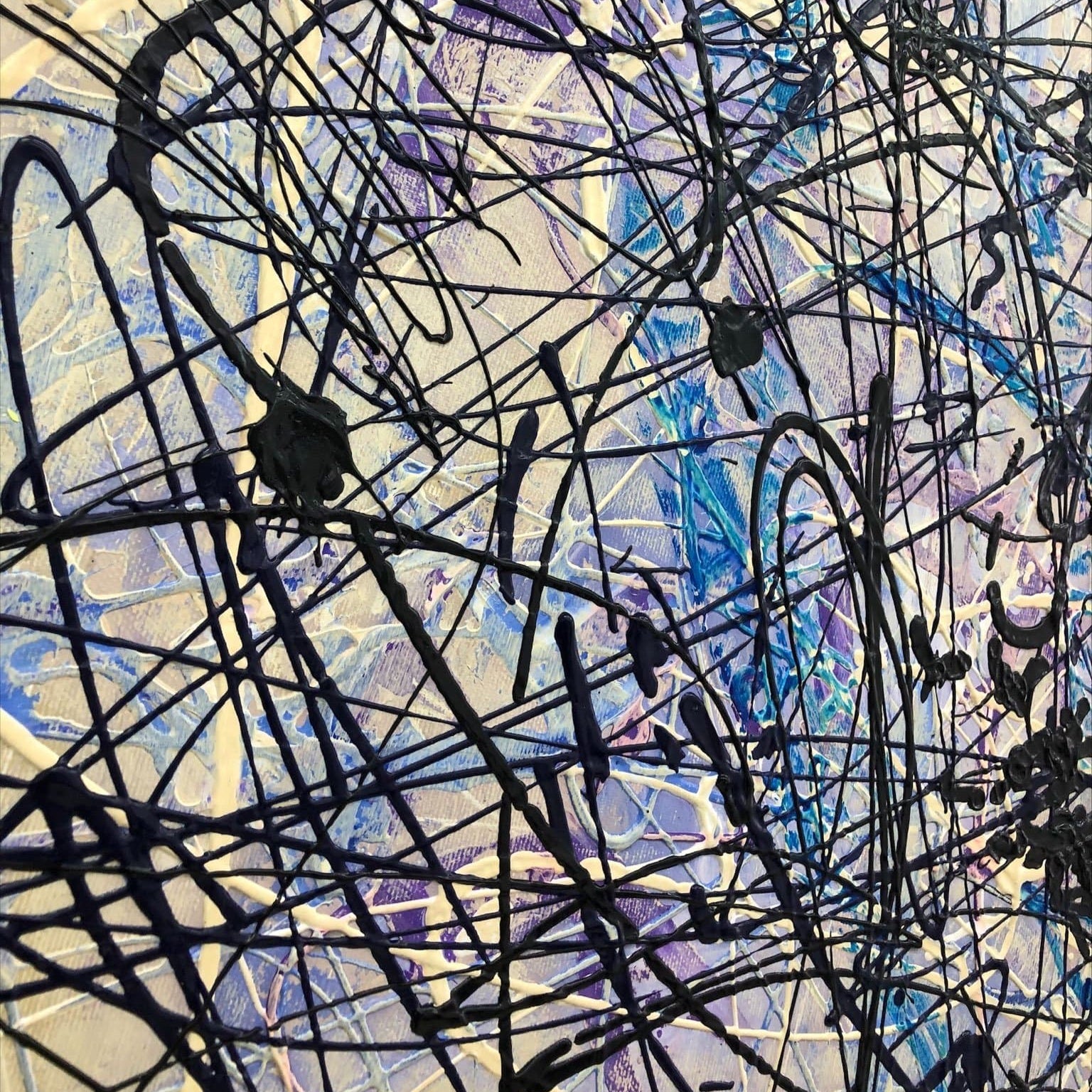 Expressionist abstract painting CHEMISTRY