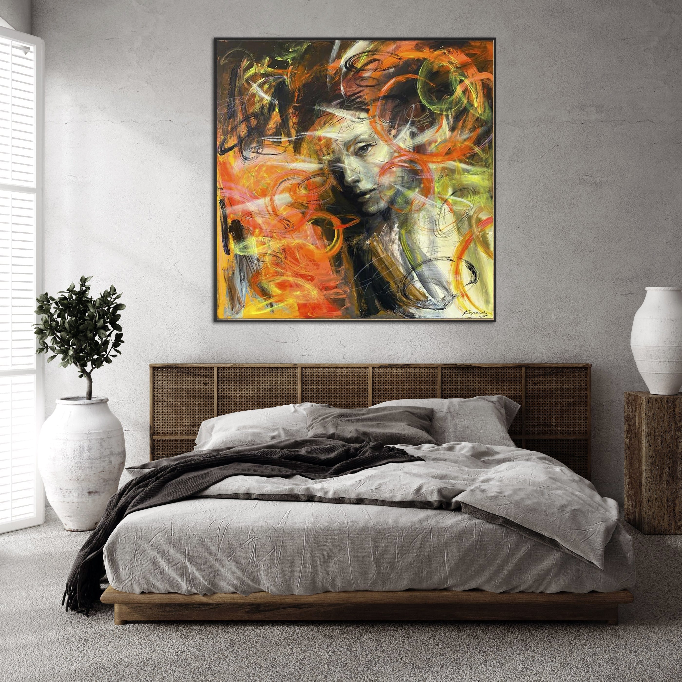 Figurative painting original FIERY SOUL