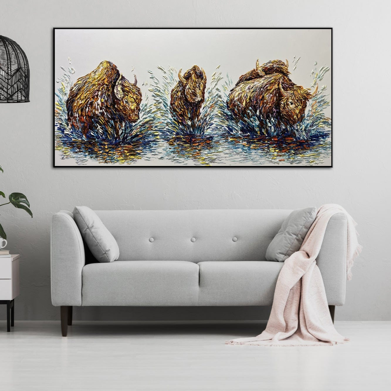 PACK OF BISONS 23"x46"