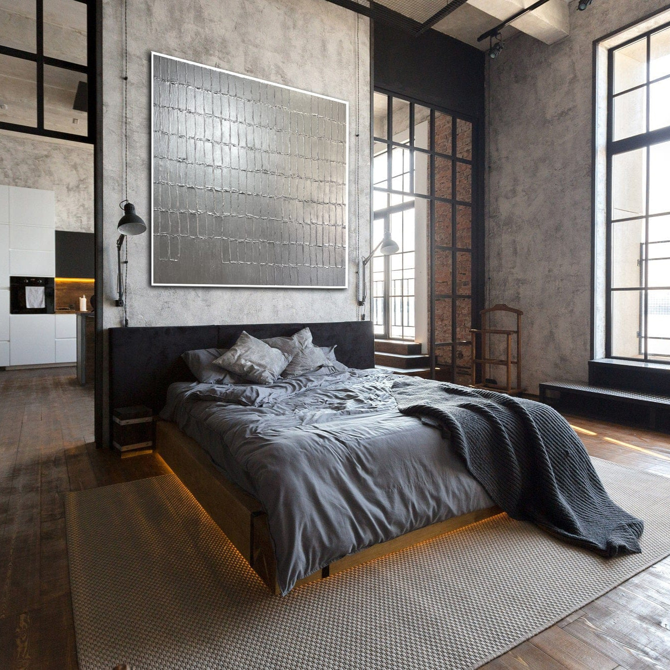 SILVER TILES 46"x46"