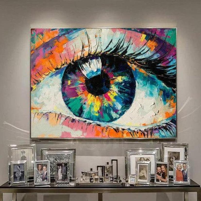 paintings of eyes with acrylic paint
