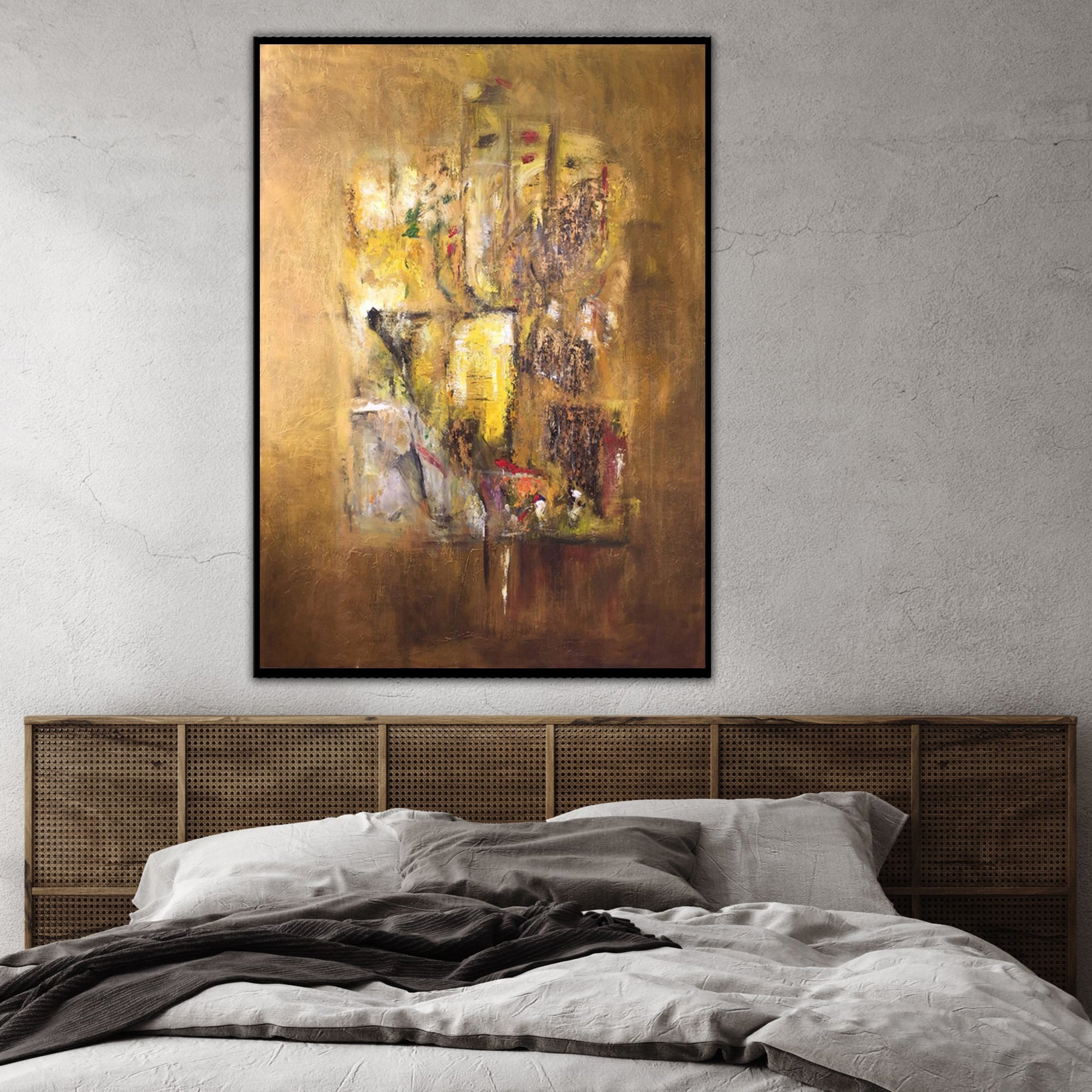 Elegant gold abstract artwork GOLDEN ELEGANCE