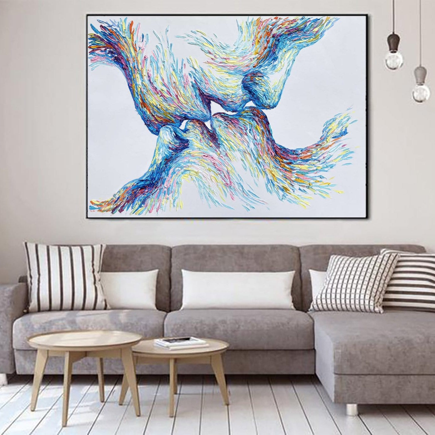 Vibrant original handmade painting REUNION