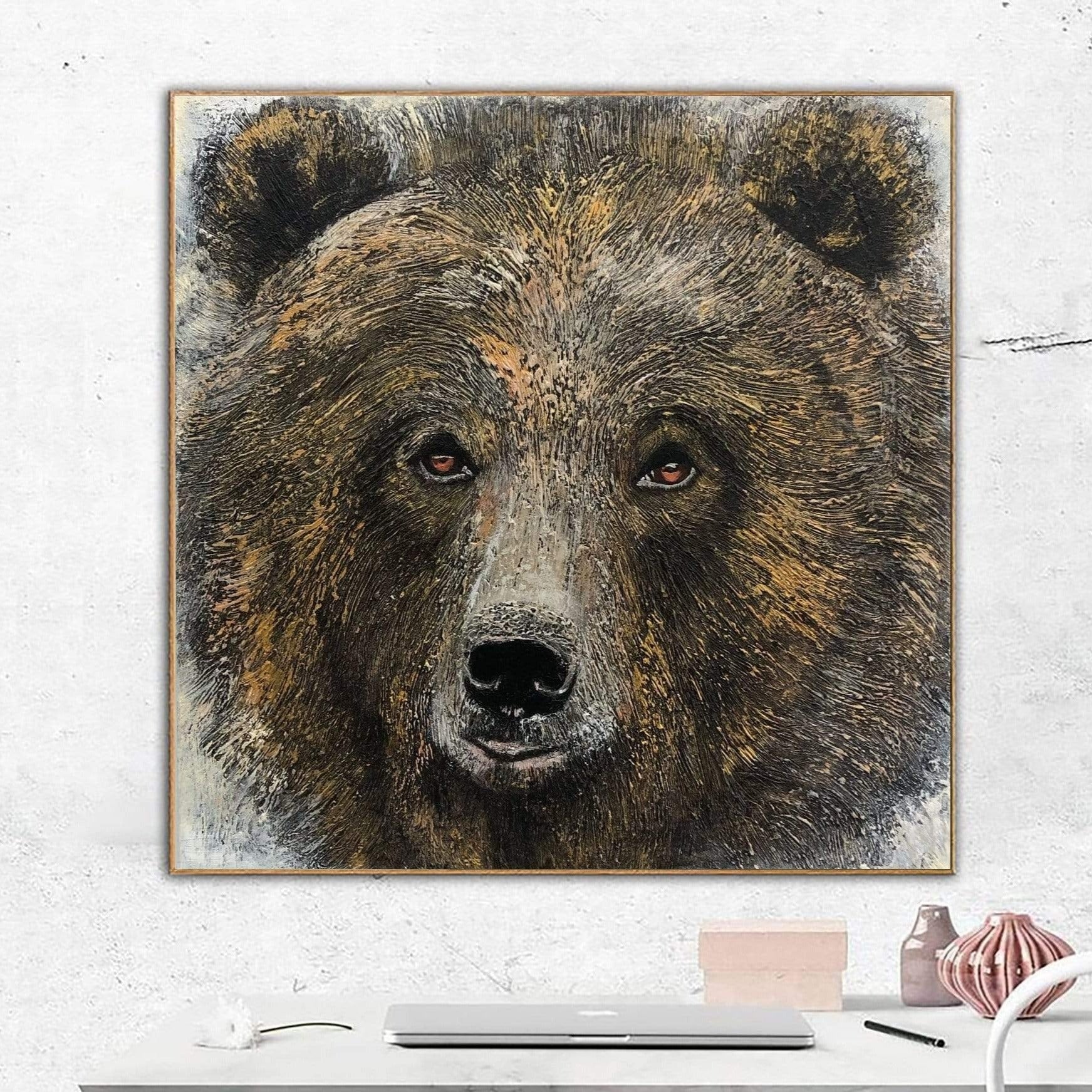 Abstract animal paintings KIND BEAR
