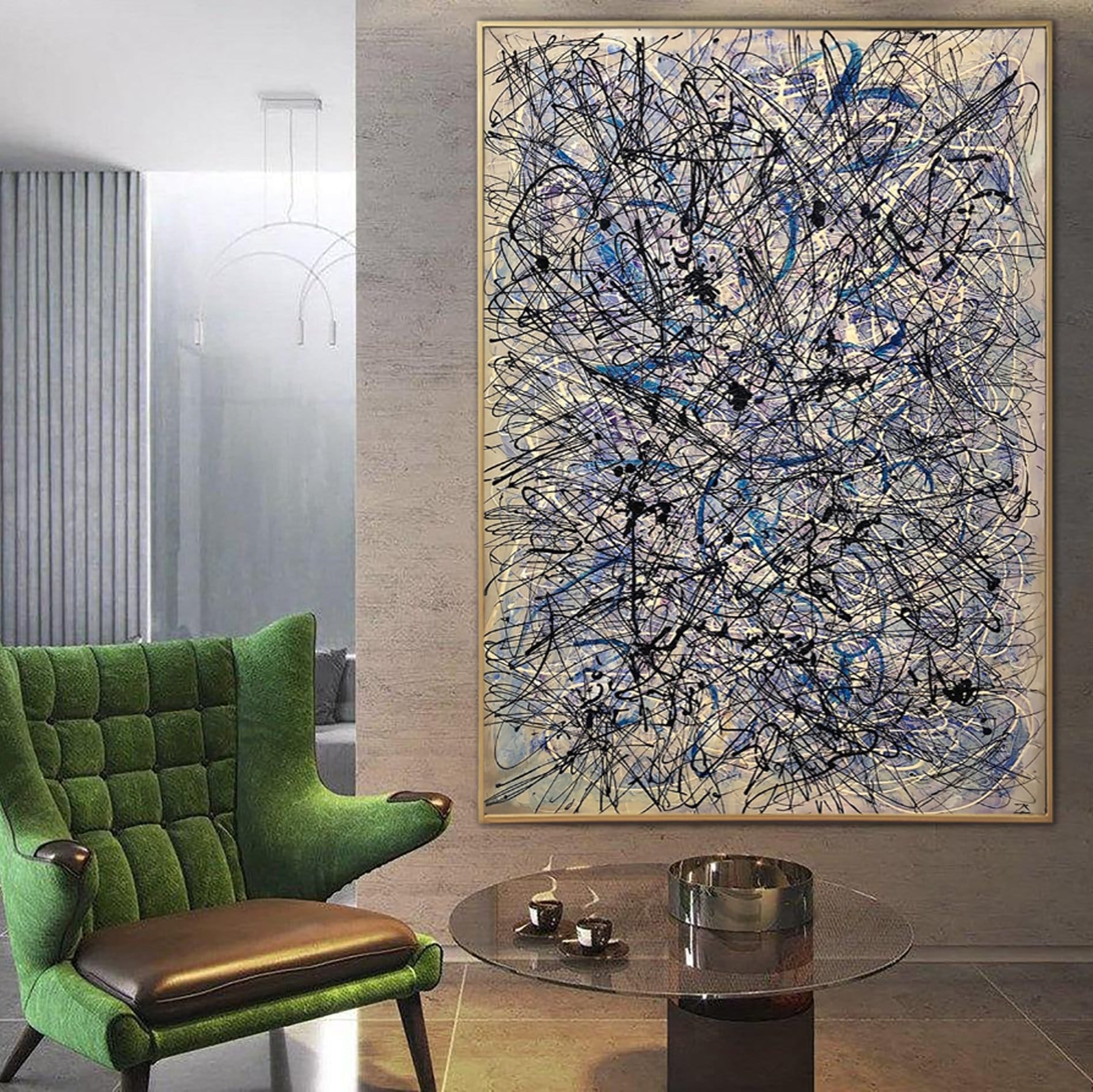 Expressionist abstract painting CHEMISTRY