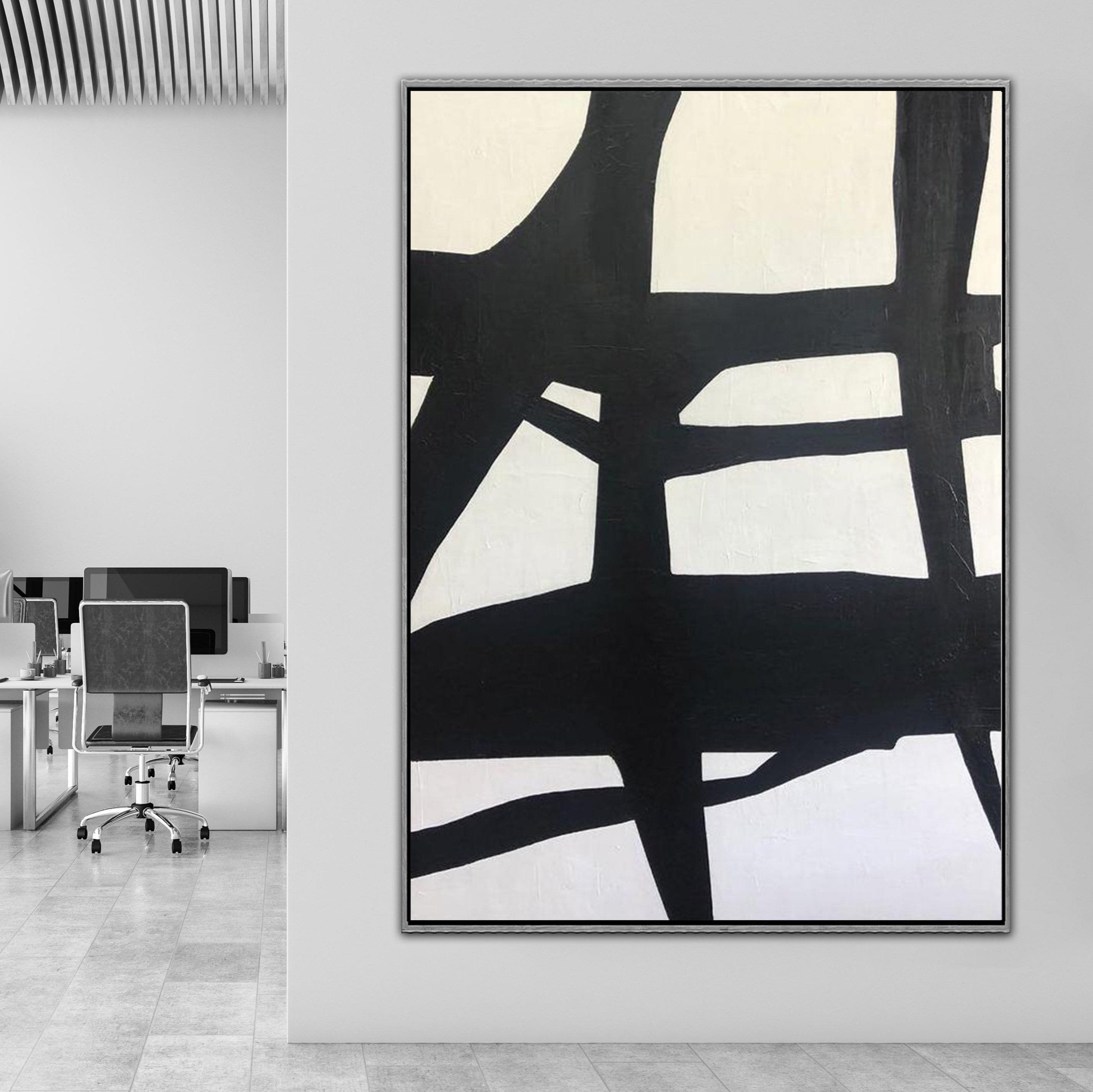 Contemporary black lines art TOWER TOP