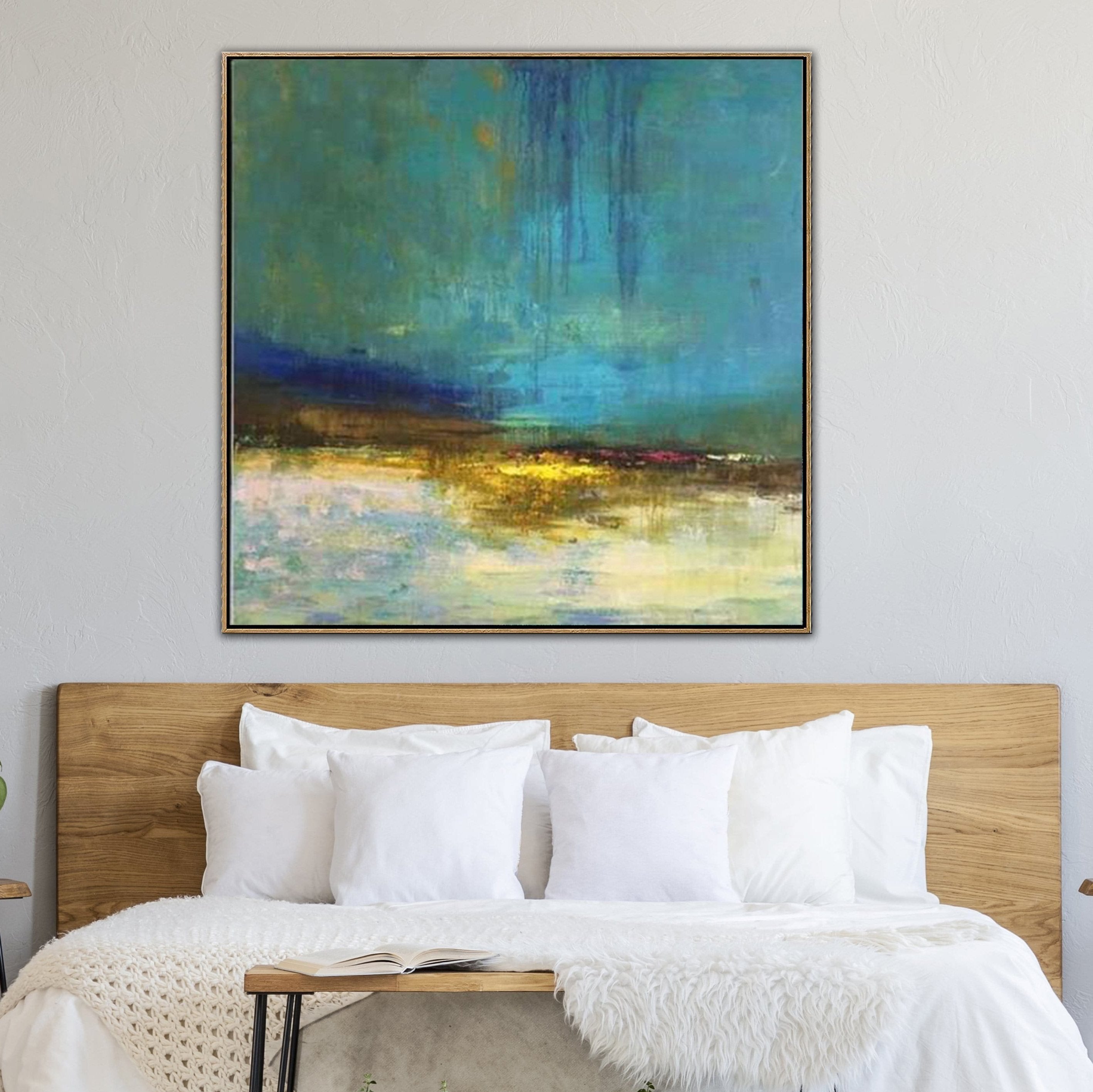 Oversized abstract landscape painting SMALL DAM