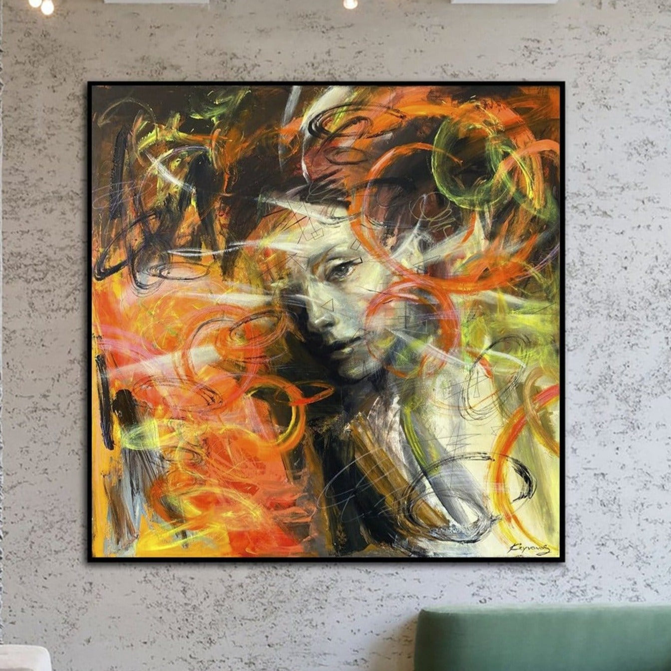 Figurative painting original FIERY SOUL