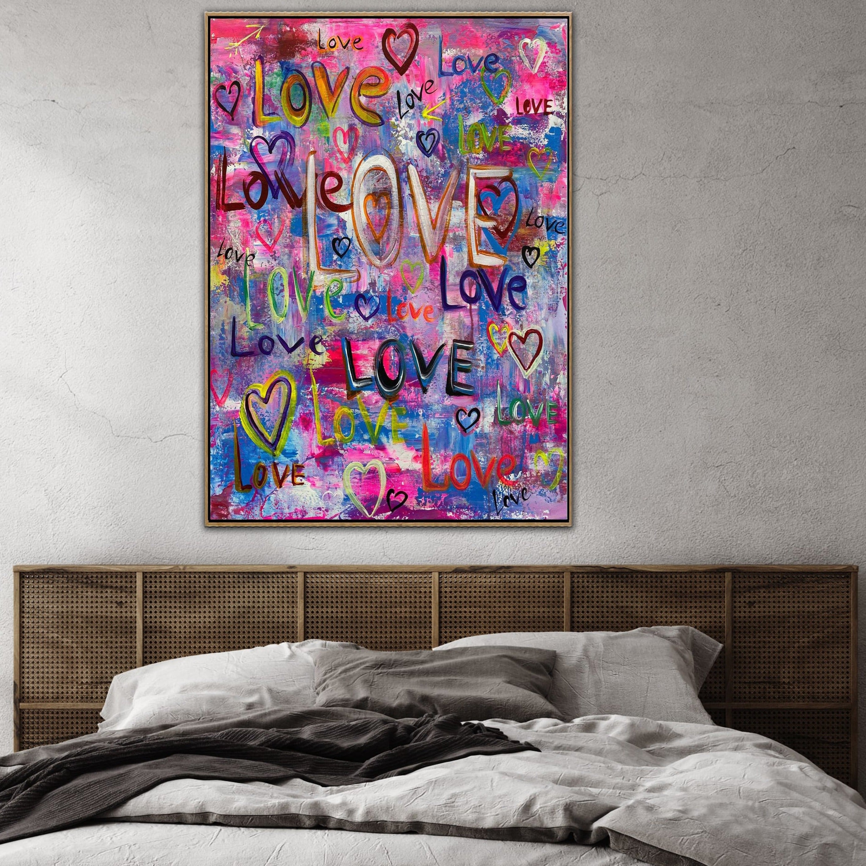 Romantic abstract painting LOVE ART