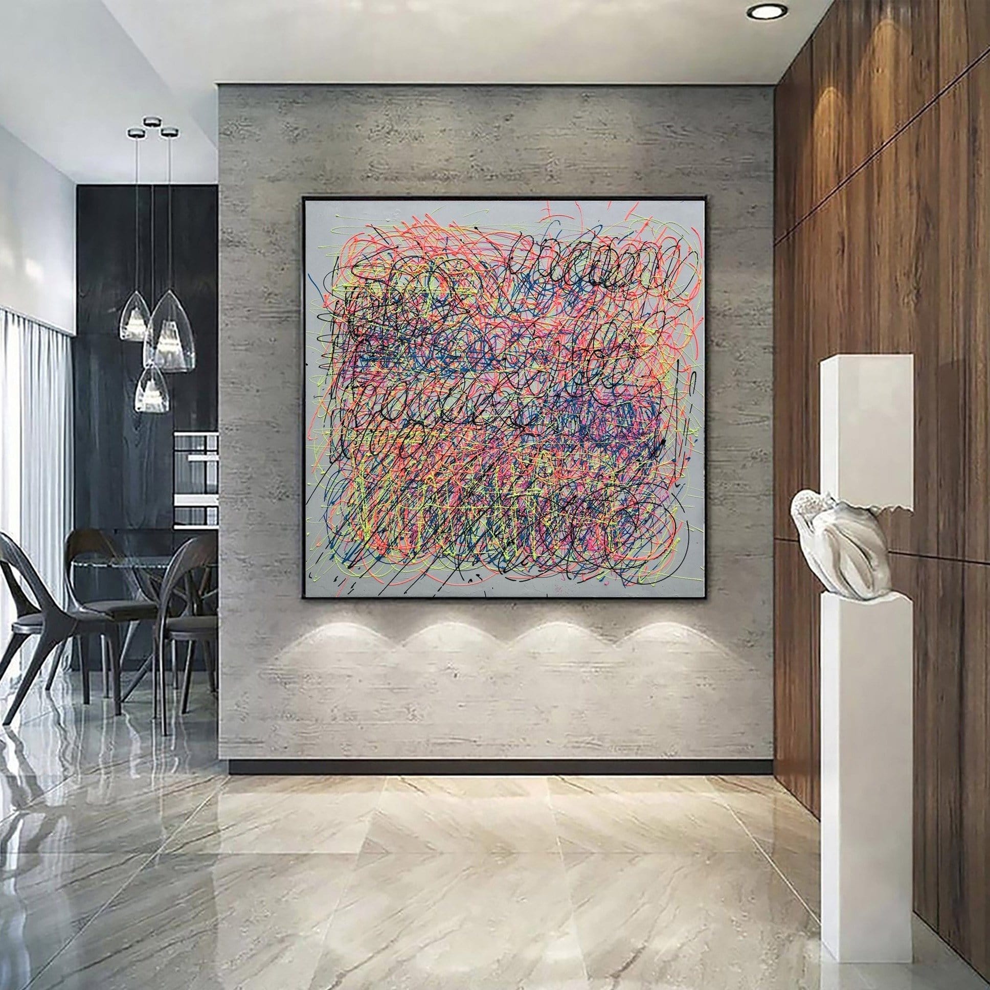 Dynamic paint splatter artwork ENDLESS LINE