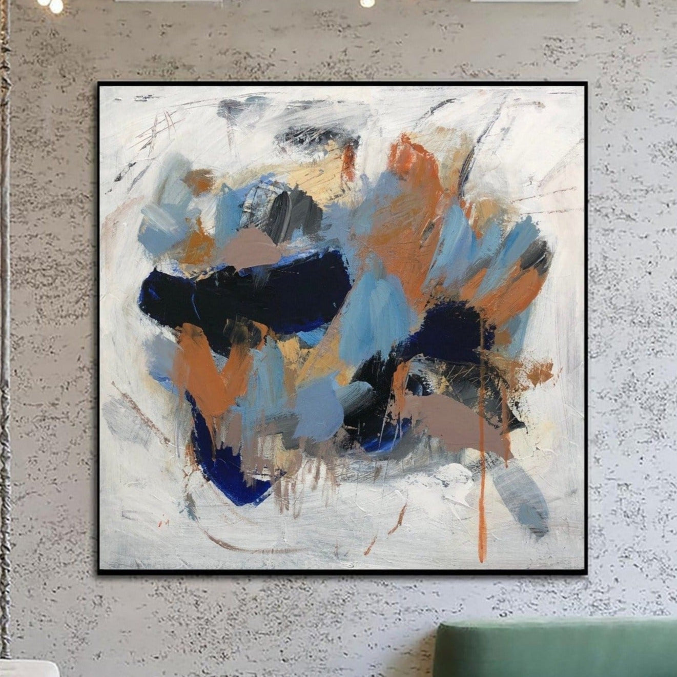 Modern expressive colorful canvas artwork BUTTLE LAKE