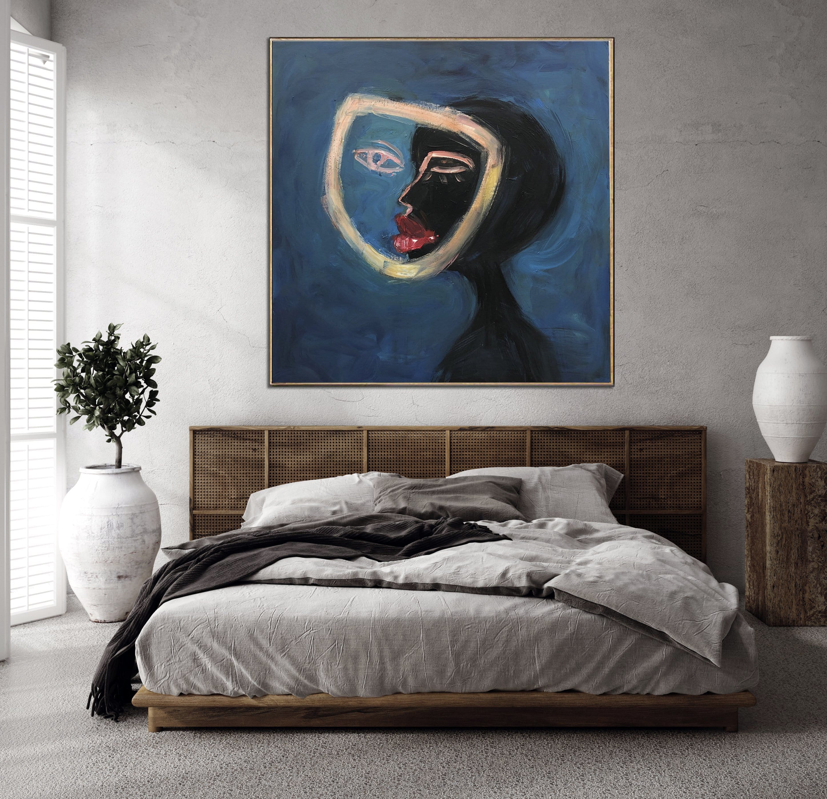 Abstract emotional faces wall art SPLIT