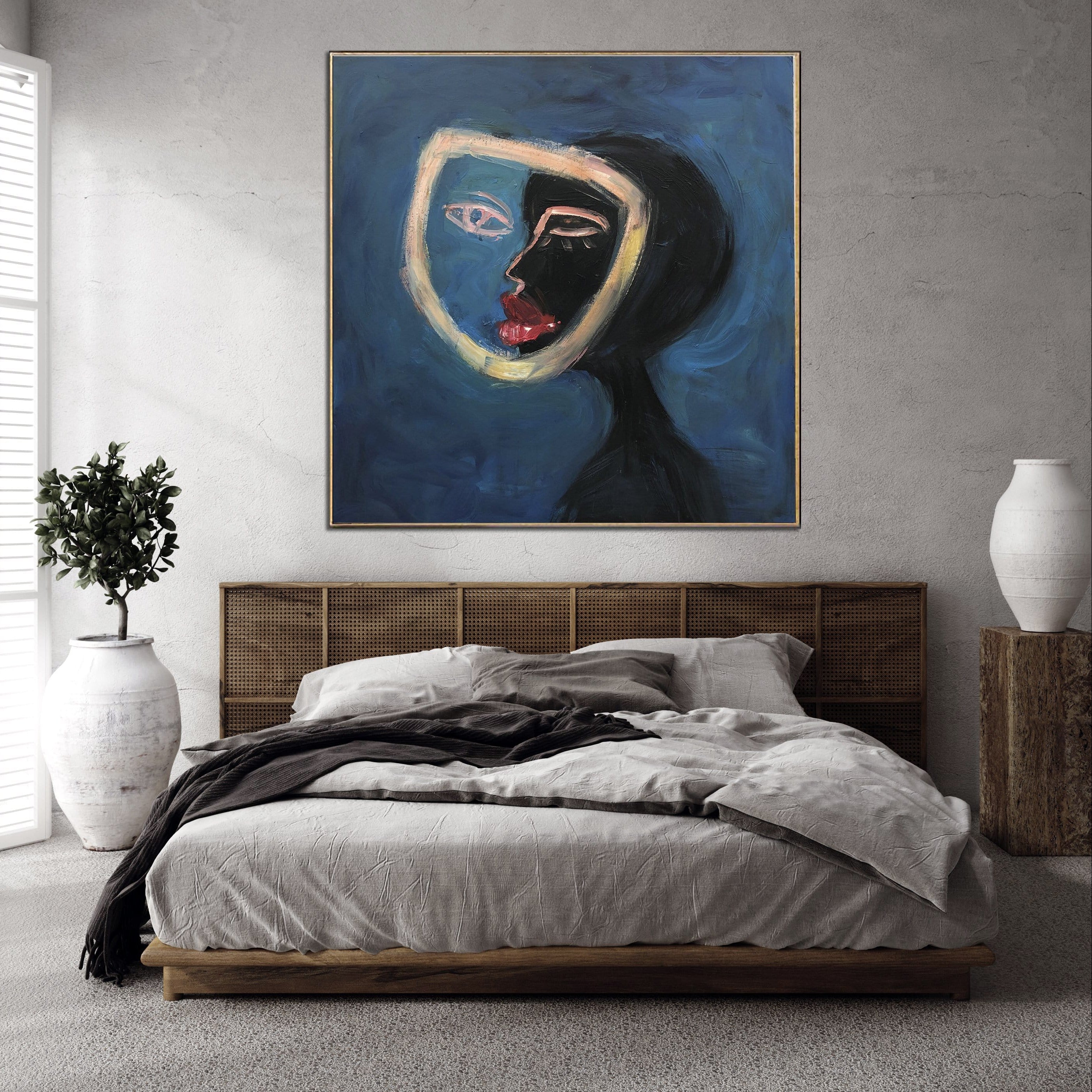 Abstract emotional faces wall art SPLIT