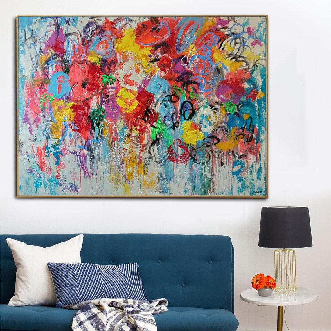 Expressive contemporary wall art VIVID GRAFFITI