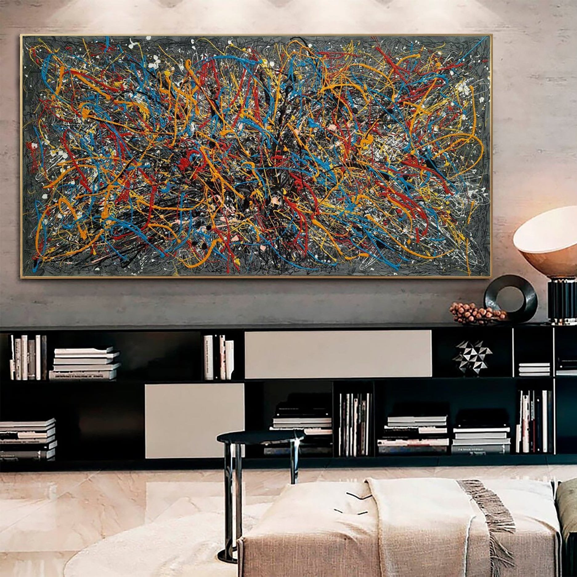 Rich textured abstract painting ENERGY BURST