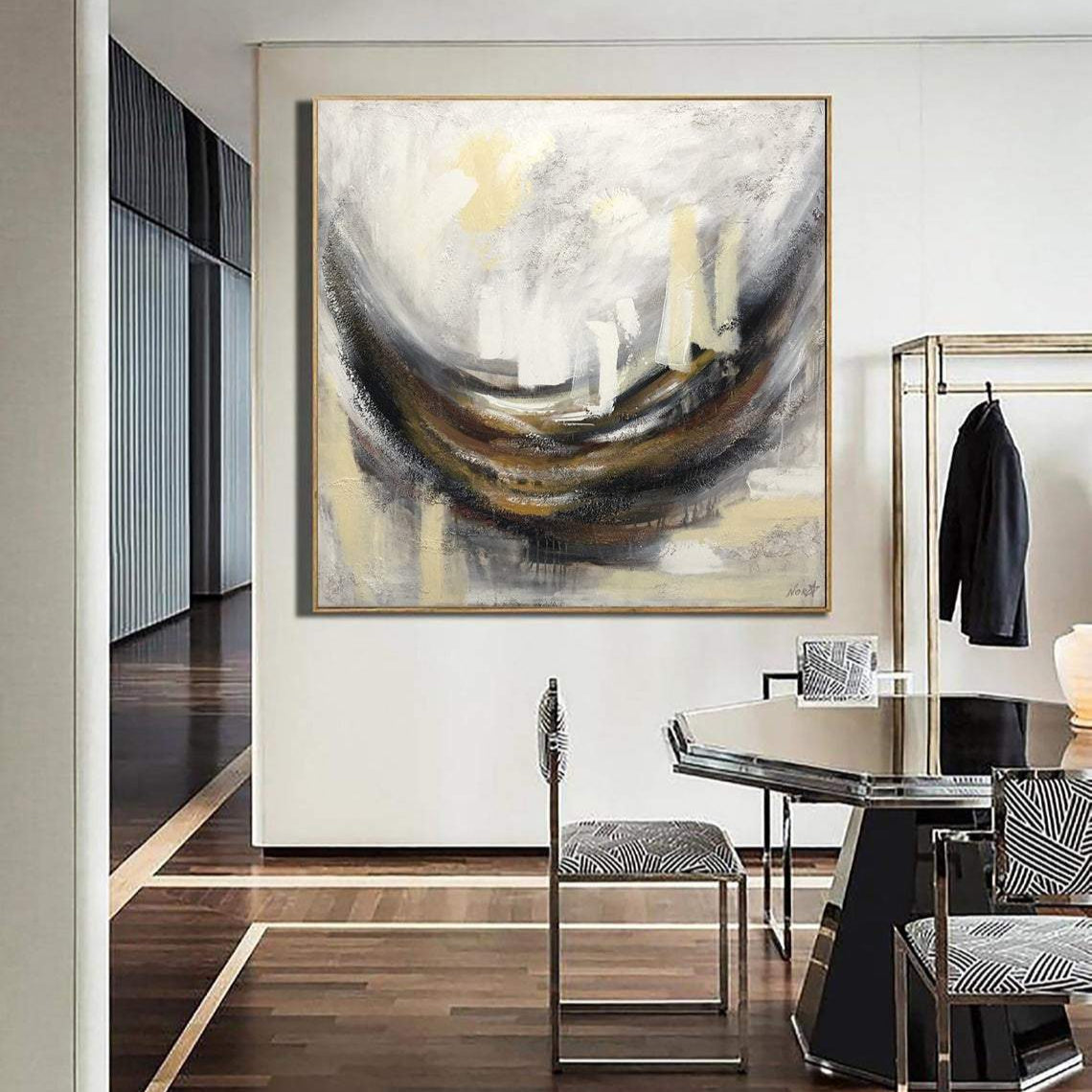 Elegant textured wall art RIVER OF LIFE