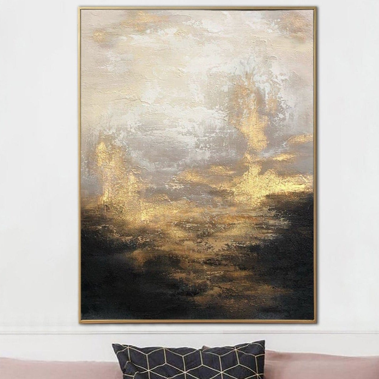 Beautiful abstract luxary art GOLDEN SUNRISE