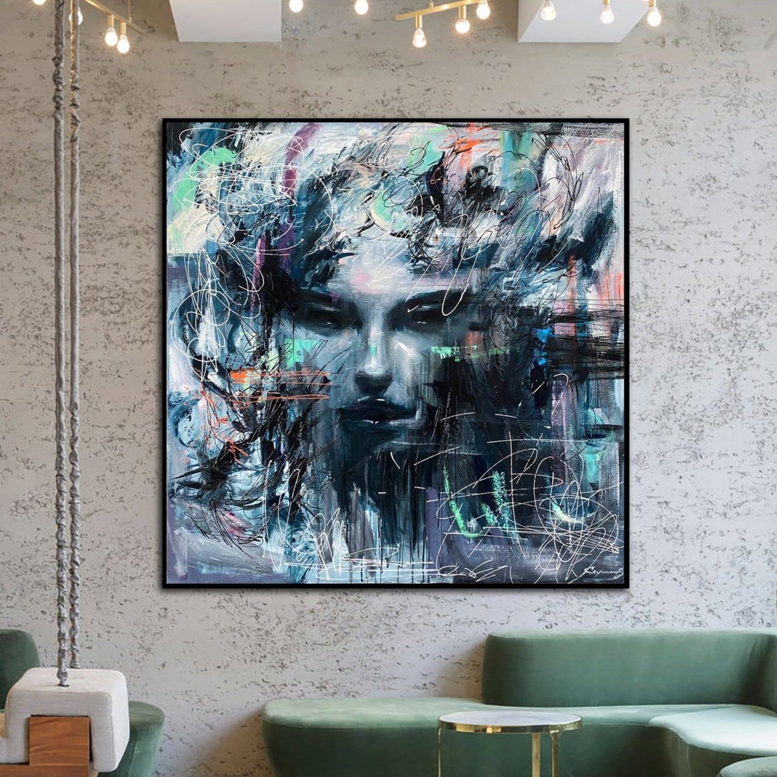 Large Wall Art Paintings For Sale, Original Artwork On Canvas, Extremely  Modern Luxury Decor - Beauty in Blue 2