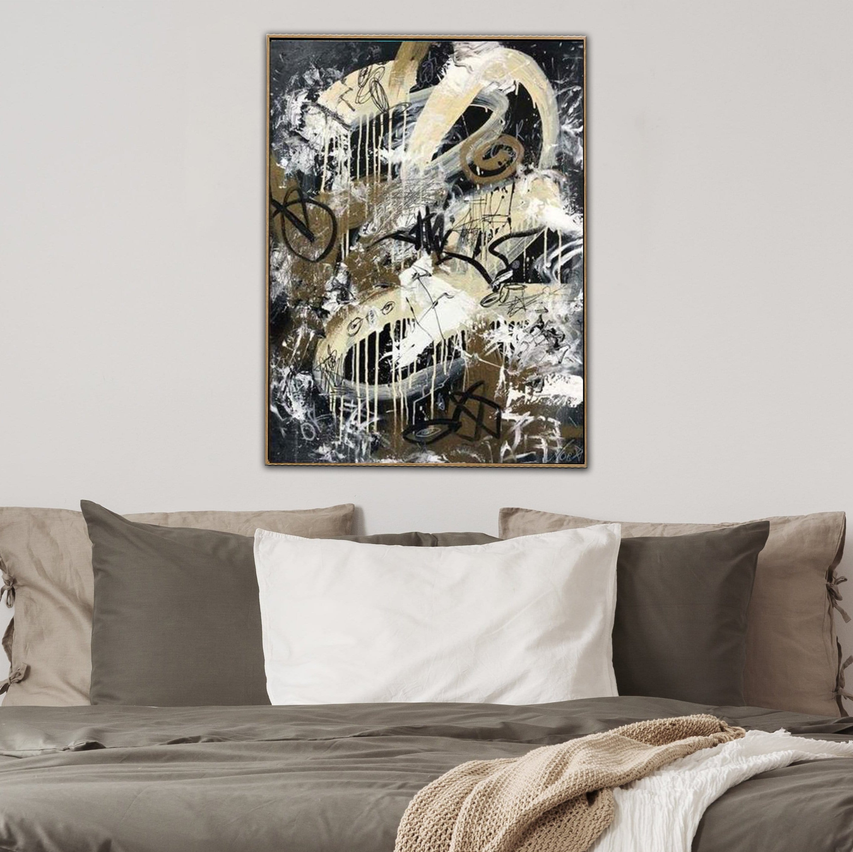 Expressive abstract art on canvas THESE ARE THE SIGNS