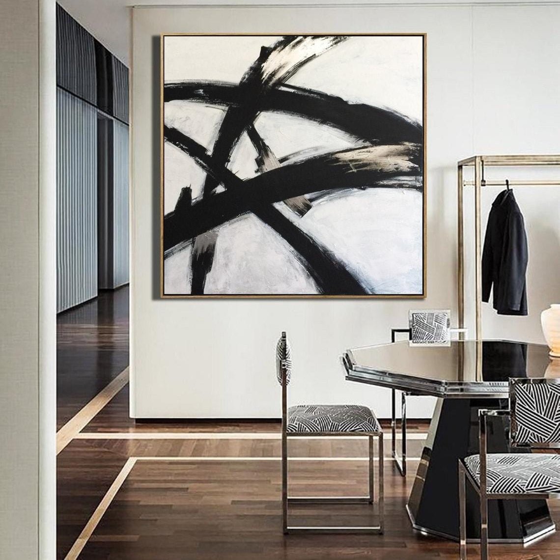 Black and white painting BLACK GLARE