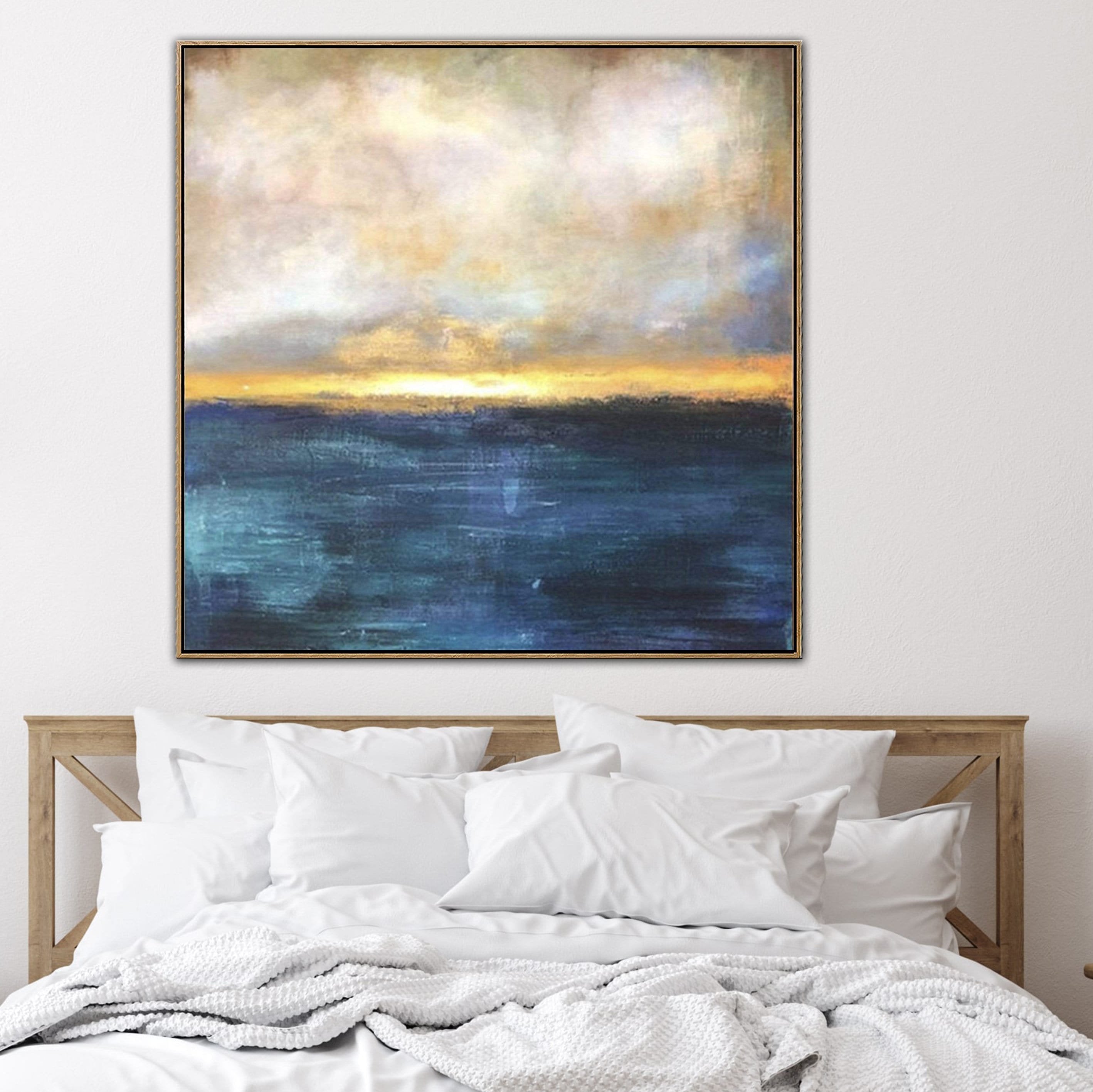 Abstract horizon line painting SUMMER SUNSET