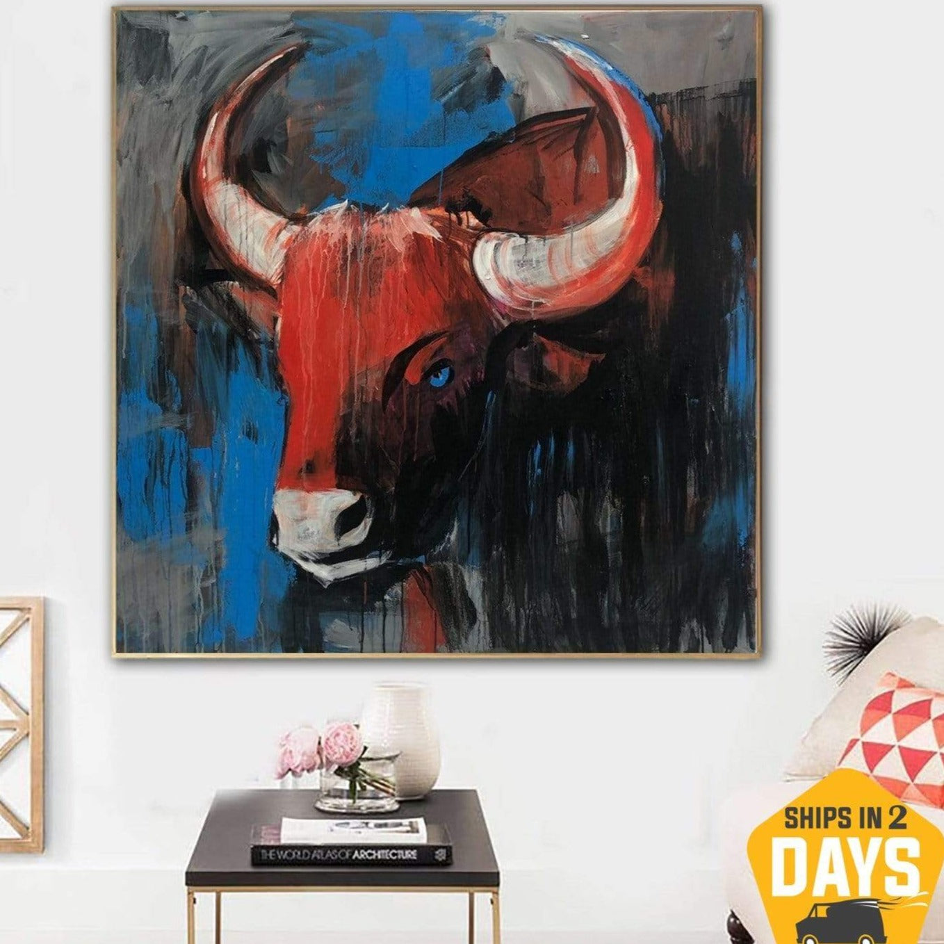 RED COW 40"x40"