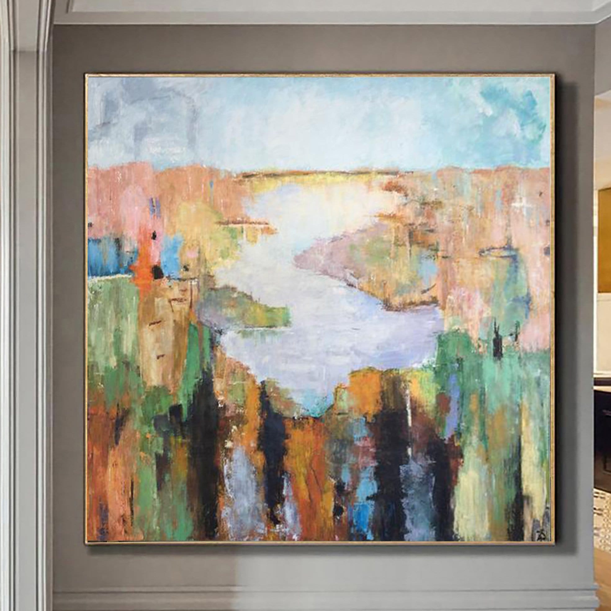 Modern abstract colorful painting COLORS OF NATURE