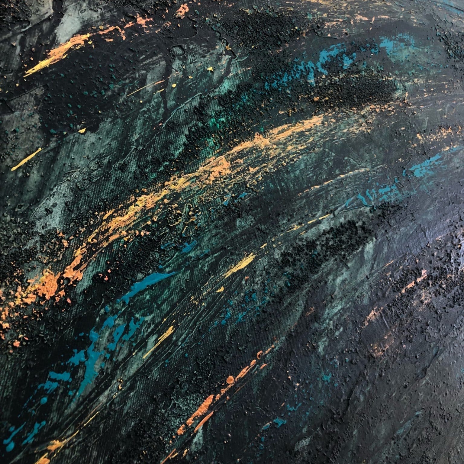 Abstract animal wildlife painting LONE PREDATOR