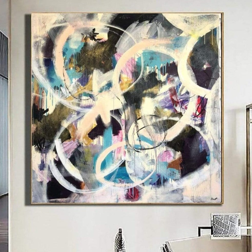 Abstract soft and bold brushstrokes painting EXCEPTIONALLY