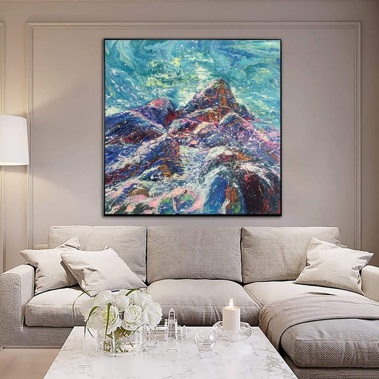 MOUNTAIN HEART 50"x50"