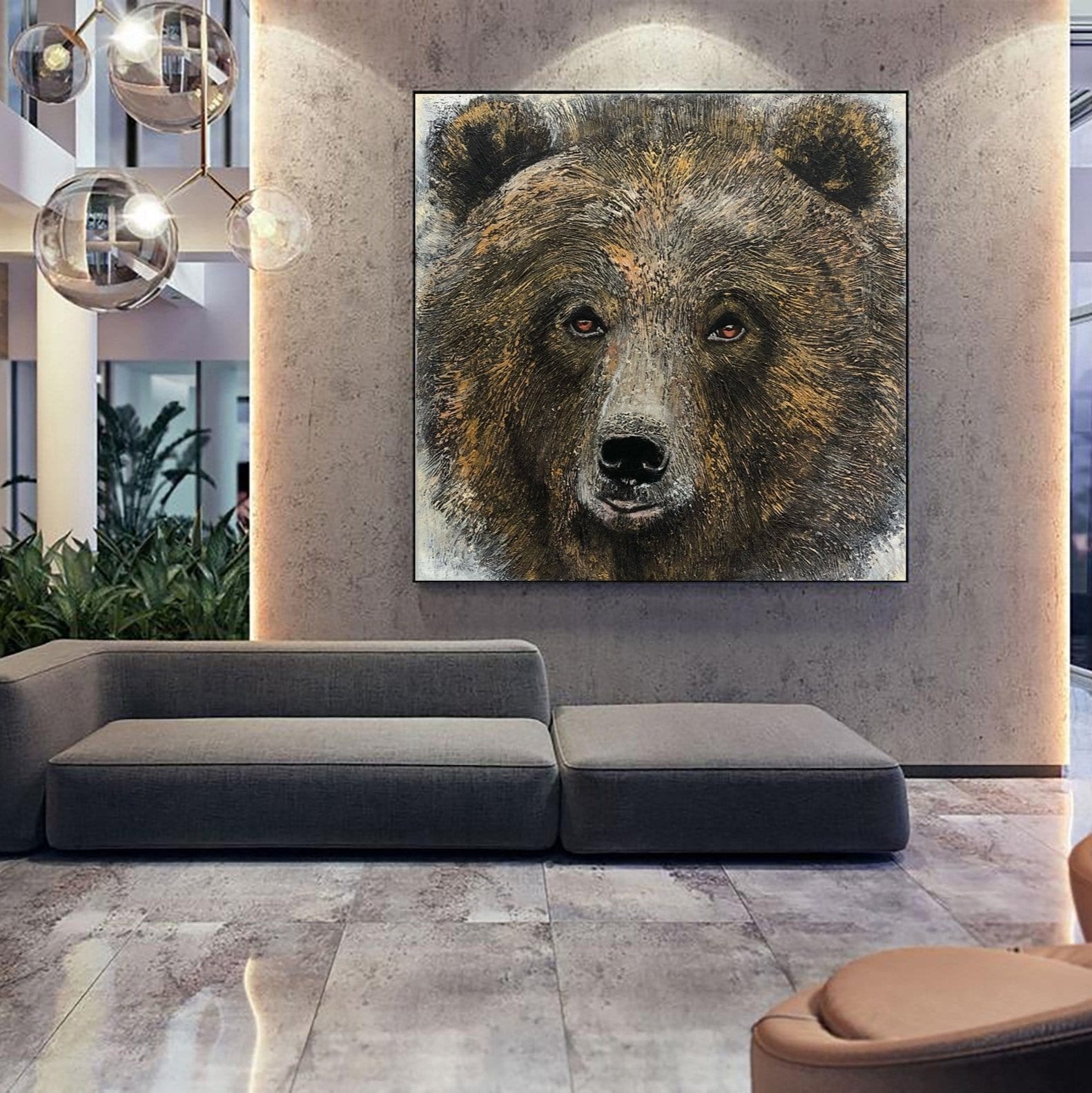 Abstract animal paintings KIND BEAR