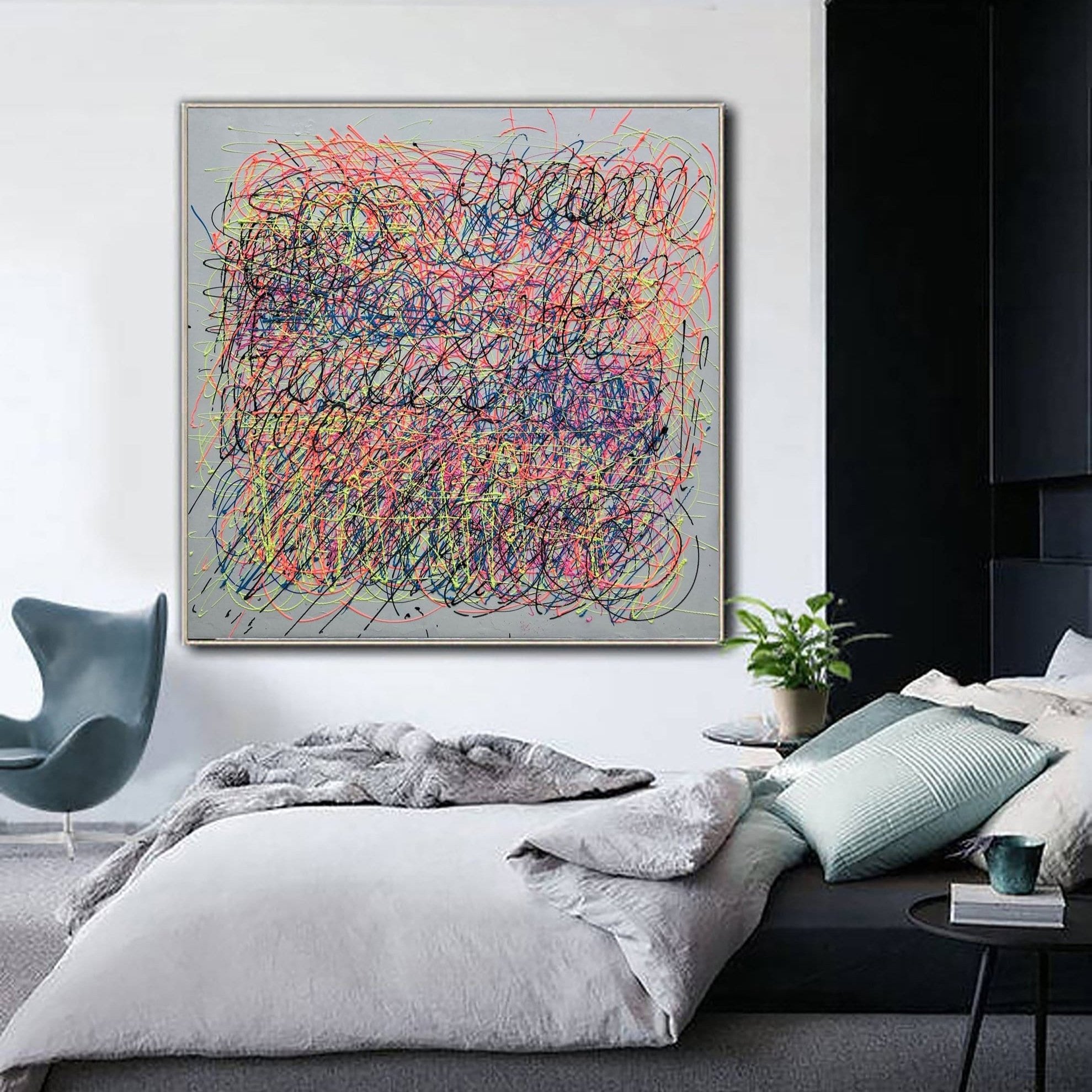 Dynamic paint splatter artwork ENDLESS LINE