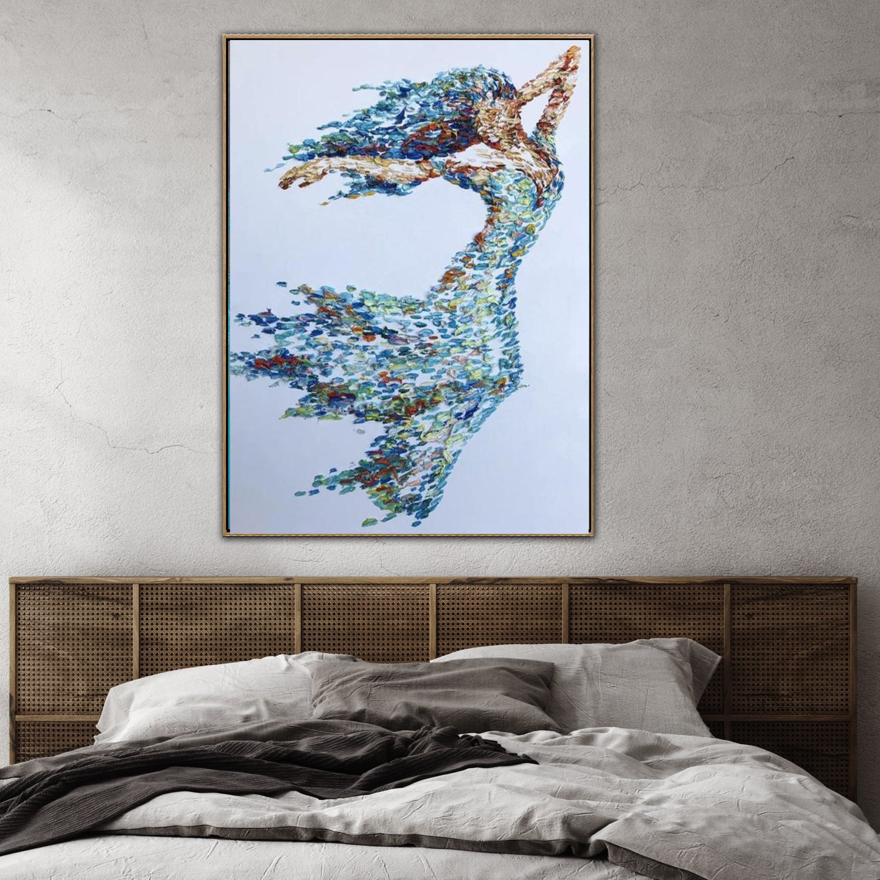 Abstract bold feminine painting WIND DANCE