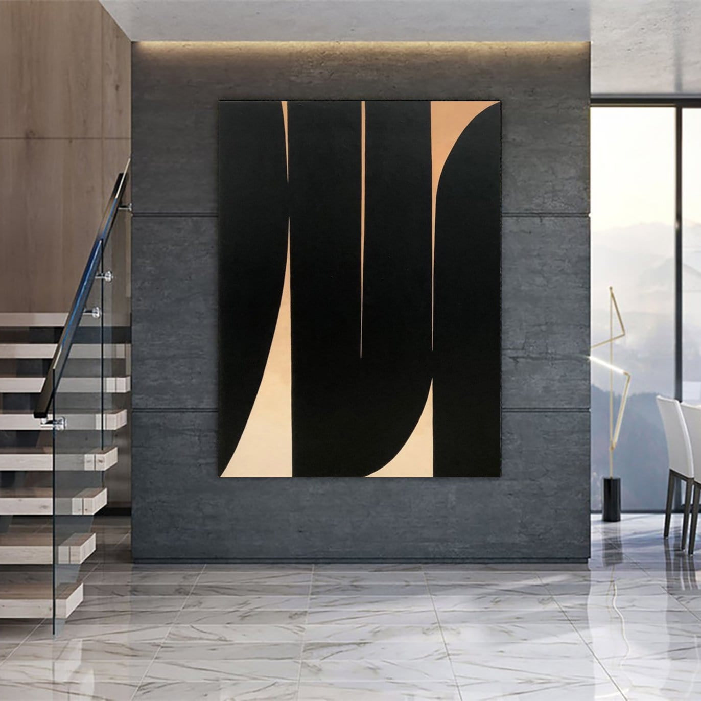 Modern elegant minimalist art MIRROR ROAD