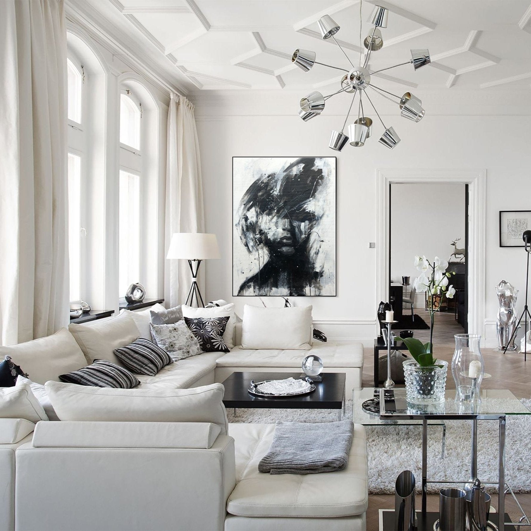 Modern abstract figurative painting DEEP DOWN