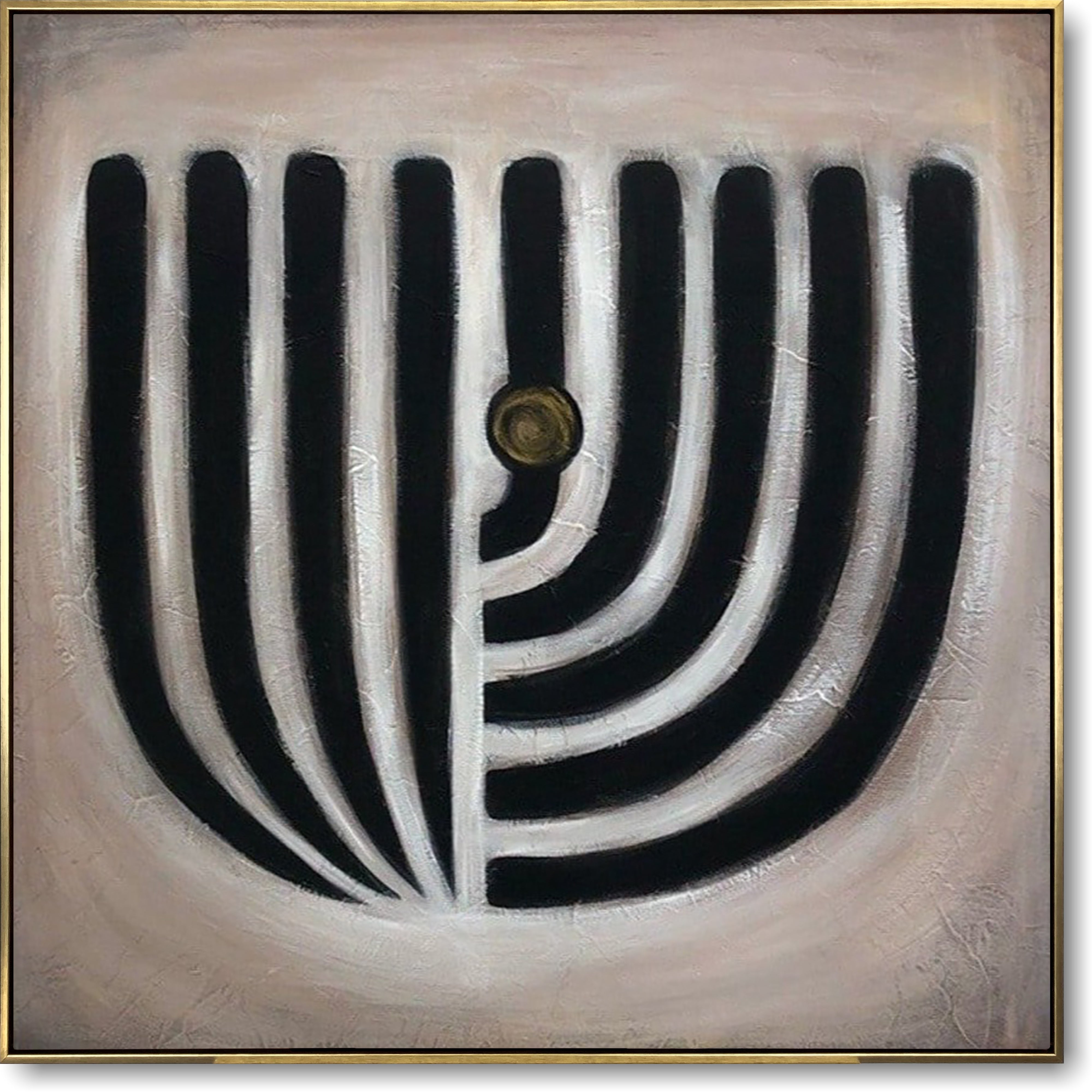 Bold Graphic Abstract Paintings MENORAH Unstretched