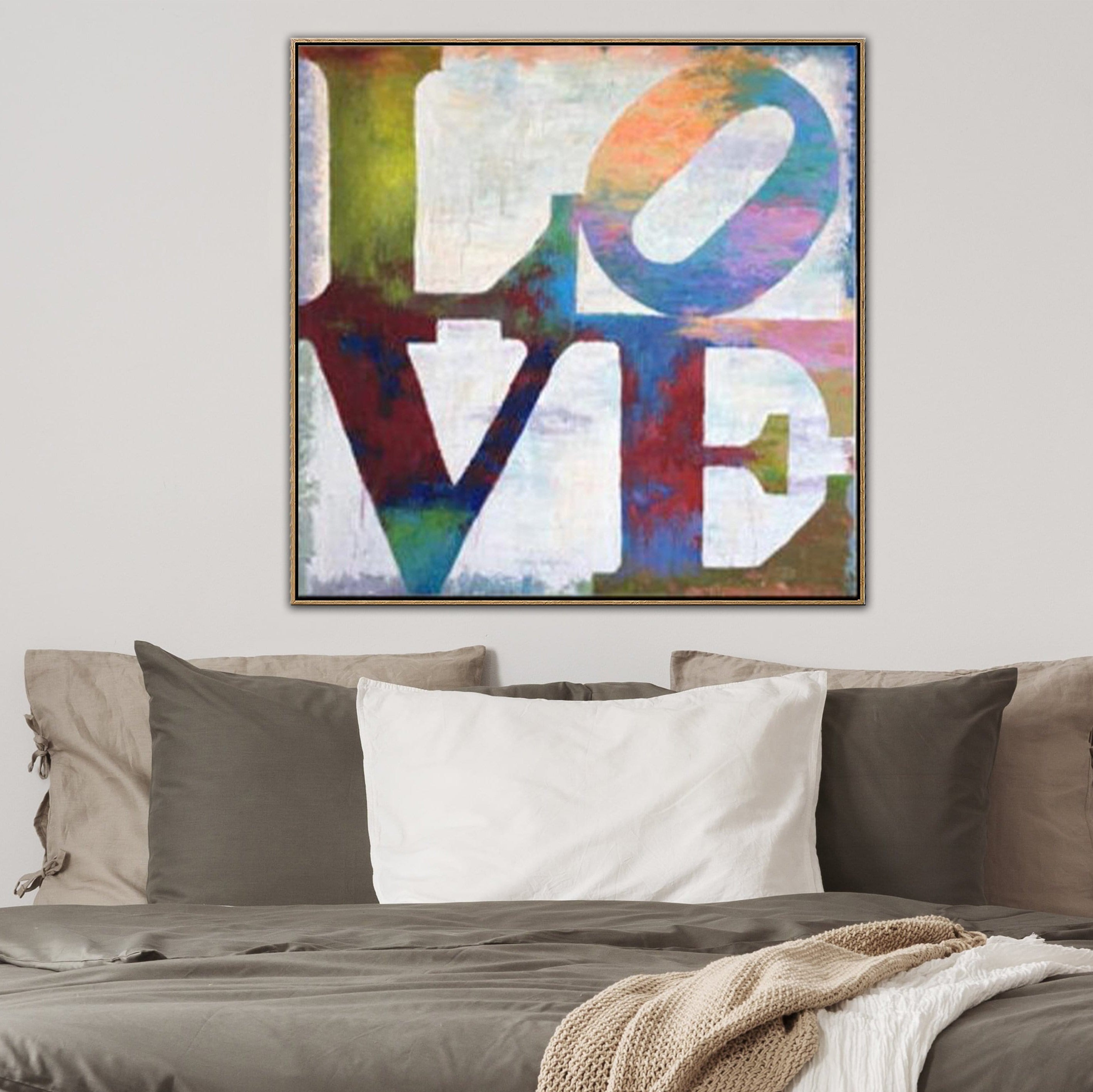 Large romantic painting FALL IN LOVE