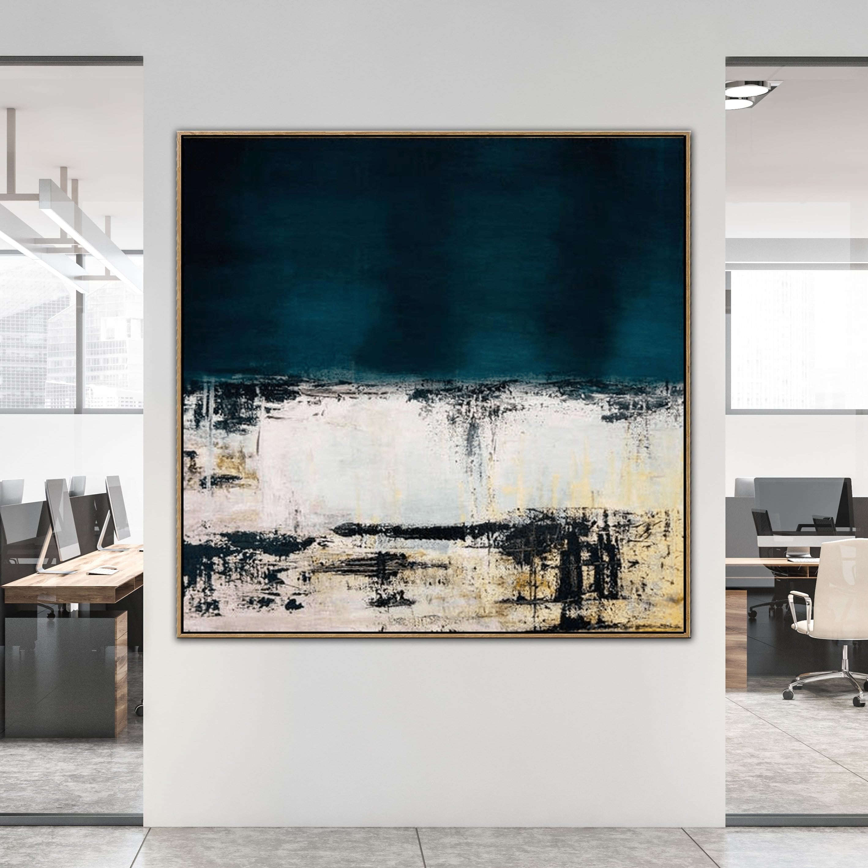 Abstract landscape canvas art ON THE BORDER OF TIME